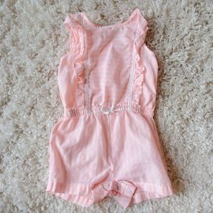 Baby girl coral romper